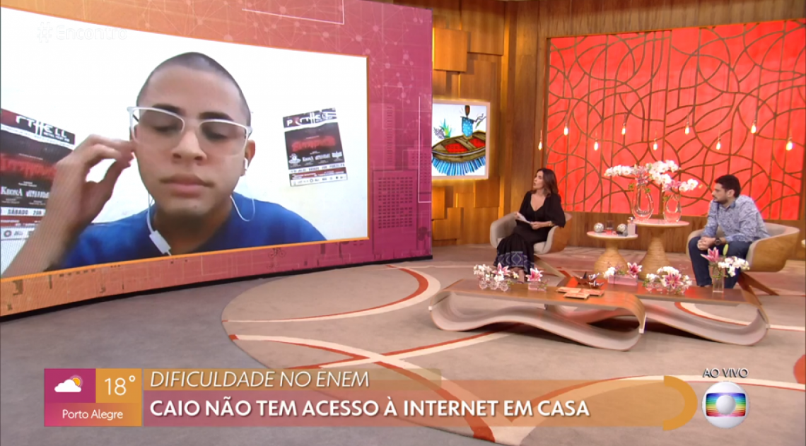 Estudante caio  - Reprodução vídeo / TV Globo 