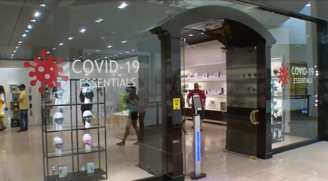 Empresário abre loja nos Estados Unidos com o nome de Covid-19 Essentials - Reprodução/WSVN