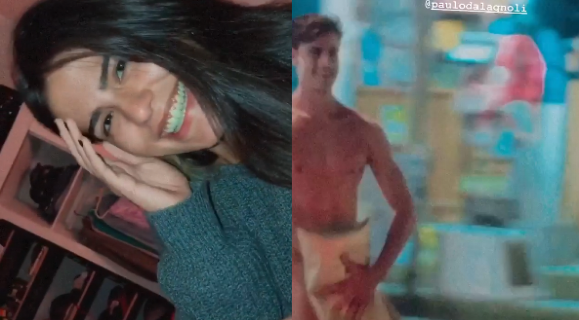 Antonia Morais ao ver cena do namorado nu em novela - Reprodução / Instagram