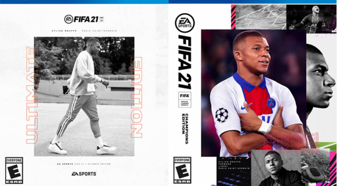 Mbappé, do PSG, está na capa de FIFA 21