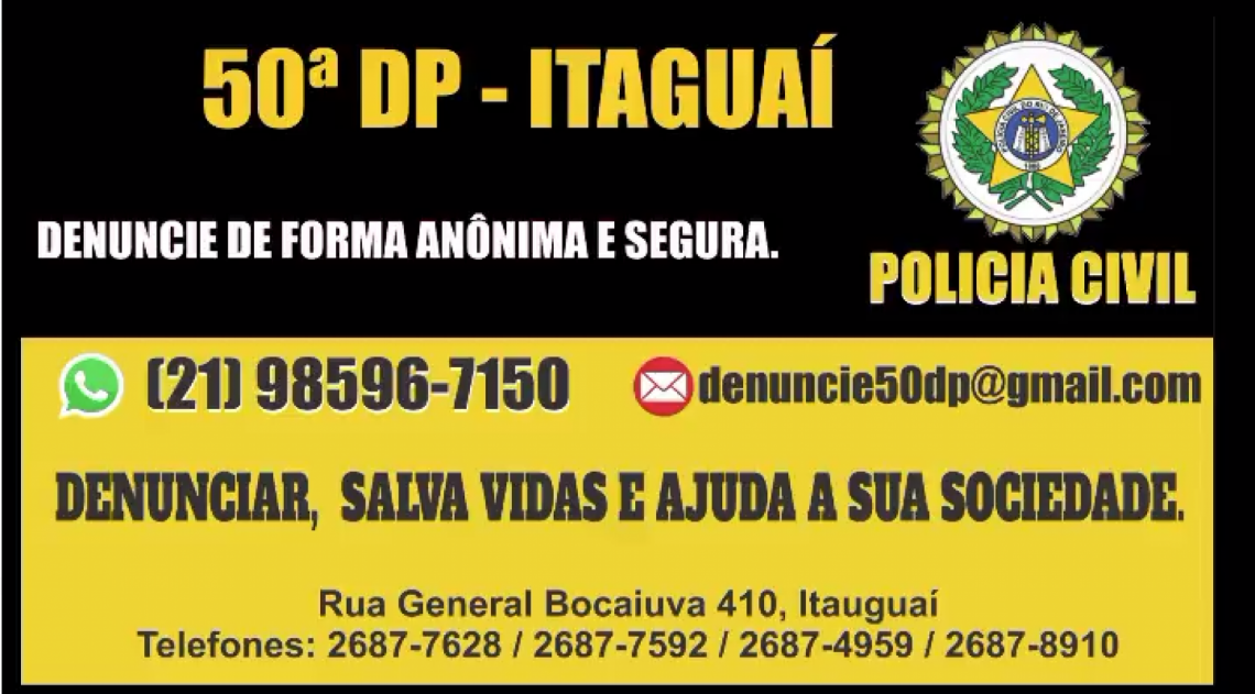 Celular, whatsapp e e-mail para as pessoas denunciarem com segurança e anonimato - Divulgação - 50DP