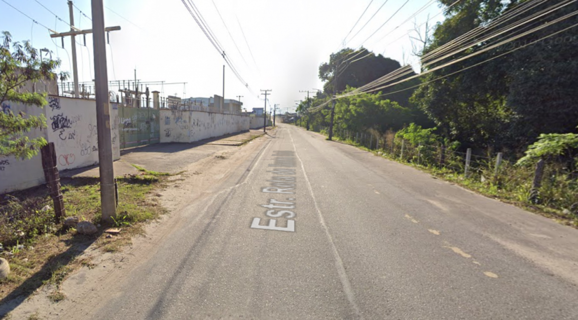 Reta de Santa Cruz é local de confronto que produz tiroteio intenso - Reprodução internet - Google Maps