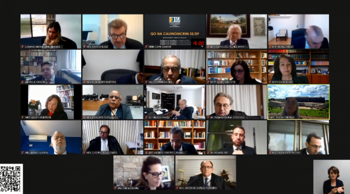 Julgamento sobre afastamento de Witzel no STJ - Reprodução / Youtube