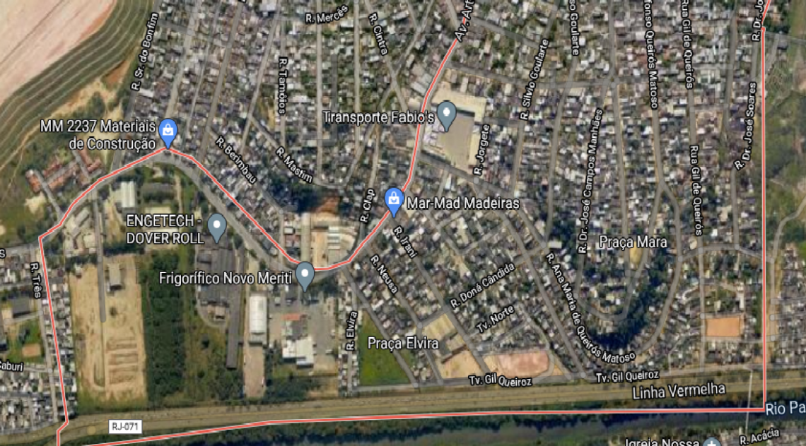 Bairro Parque Analândia, São João de Meriti - Reprodução Google Maps