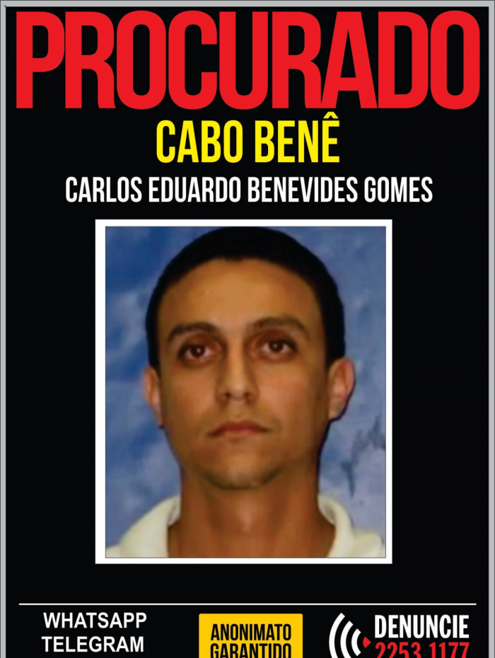 Carlos Eduardo Benevides Gomes, conhecido como Cabo Benê, de 39 anos, é ex-soldado da PM, foi lotado no 27º BPM (Santa Cruz) - Reprodução