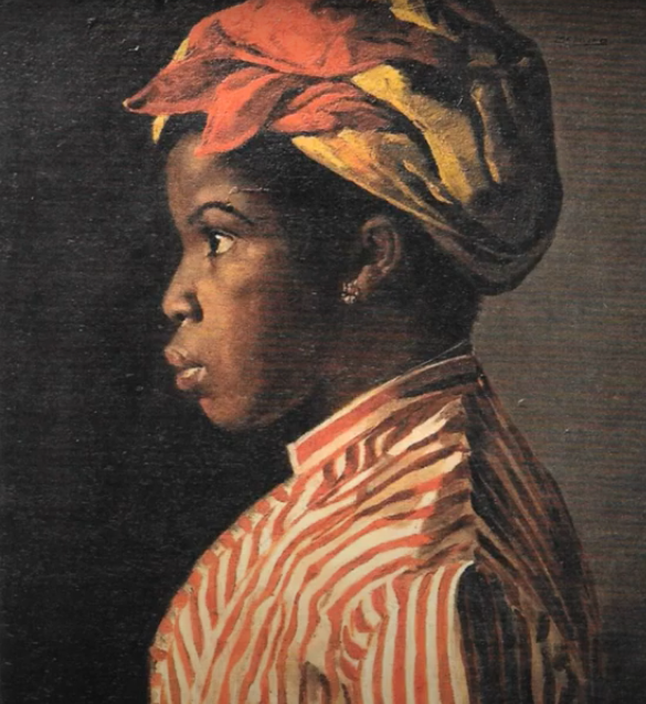 Gravura que seria representação de Marianna Crioula - Óleo sobre tela de Belmiro de Almeida