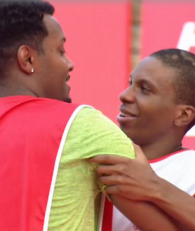 Nego Di e Lucas Penteado s&atilde;o os vencedores da primeira prova de resist&ecirc;ncia do 'BBB 21' - Reprodu&ccedil;&atilde;o / TV Globo