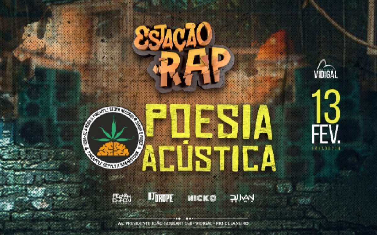 Evento Estação Rap anunciou como atração principal a banda Poesia Acústica
