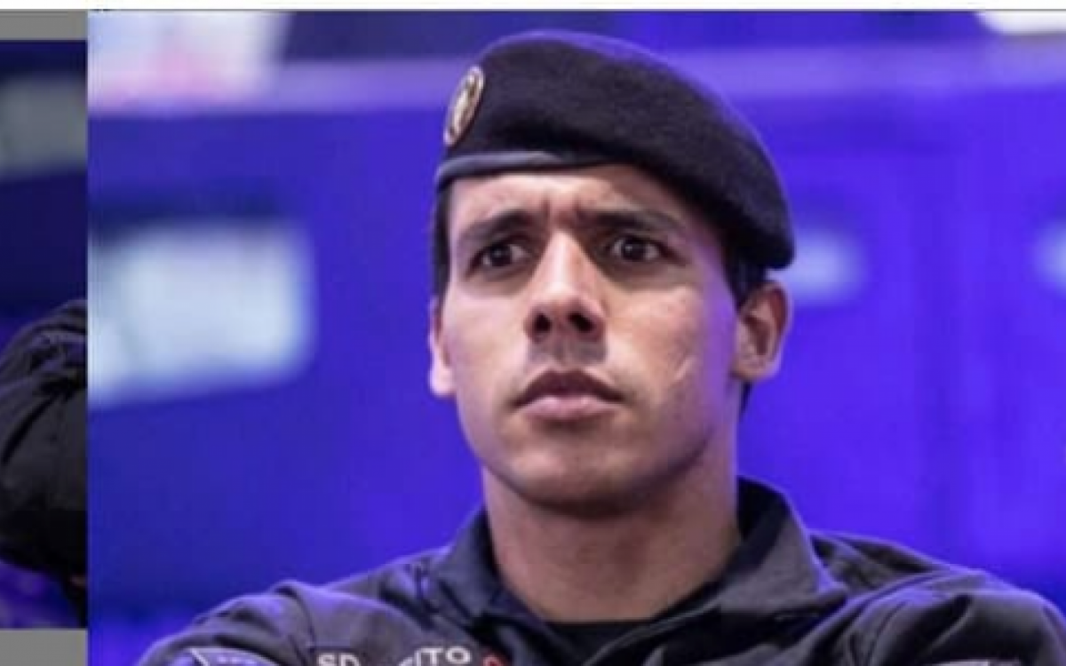 Cabo PM Brito é lotado no 25º BPM (Cabo Frio) e já fez parte do Batalhão de Operações Especiais (BOPE); ele natural de Bom Jesus do Itabapoana, no Noroeste Fluminense, onde familiares residem. - Foto: divulgação