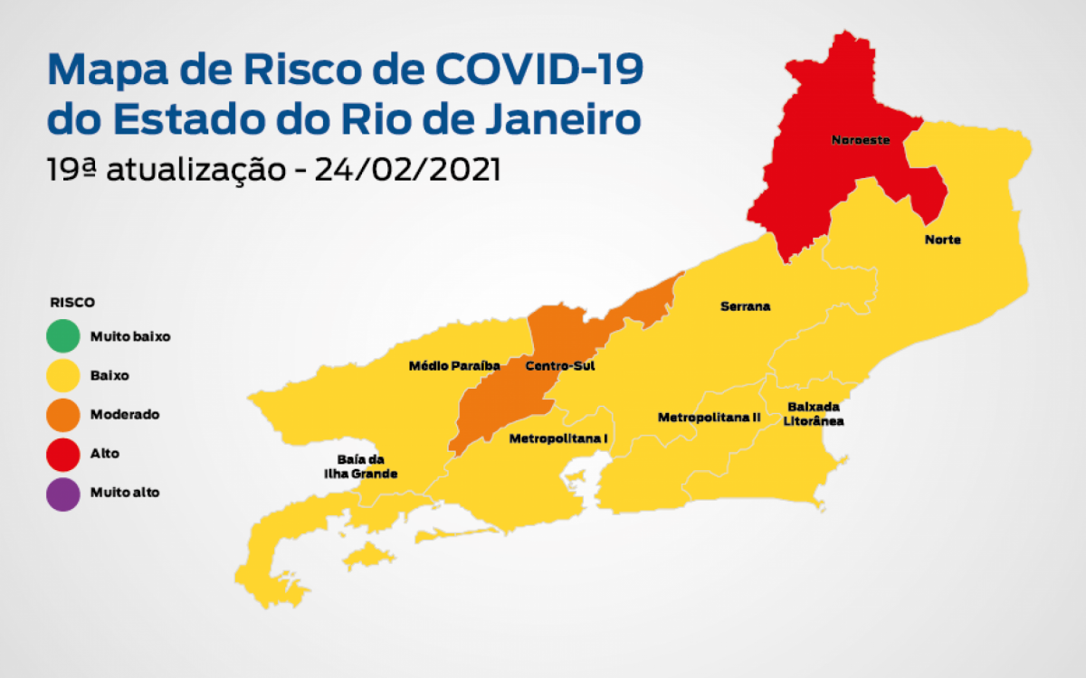 Mapa De Risco Estado Permanece Em Bandeira Amarela Com Baixo Risco De Covid 19 Rio De Janeiro O Dia