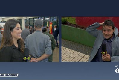 Repórter do 'Brasil Urgente' é pedida em casamento ao vivo durante celebração de 20 anos do programa