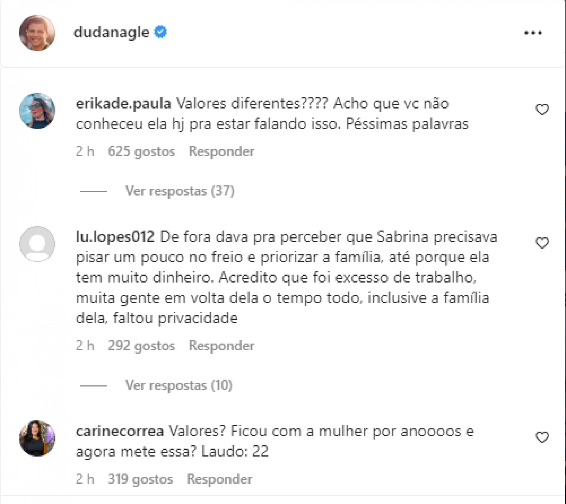 O ator vem sendo alvo de críticas pela forma a que se referiu a ex-esposa - Reprodução/Instagram