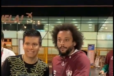 Marcelo explica polêmica com torcedor peruano no desembarque do Fluminense