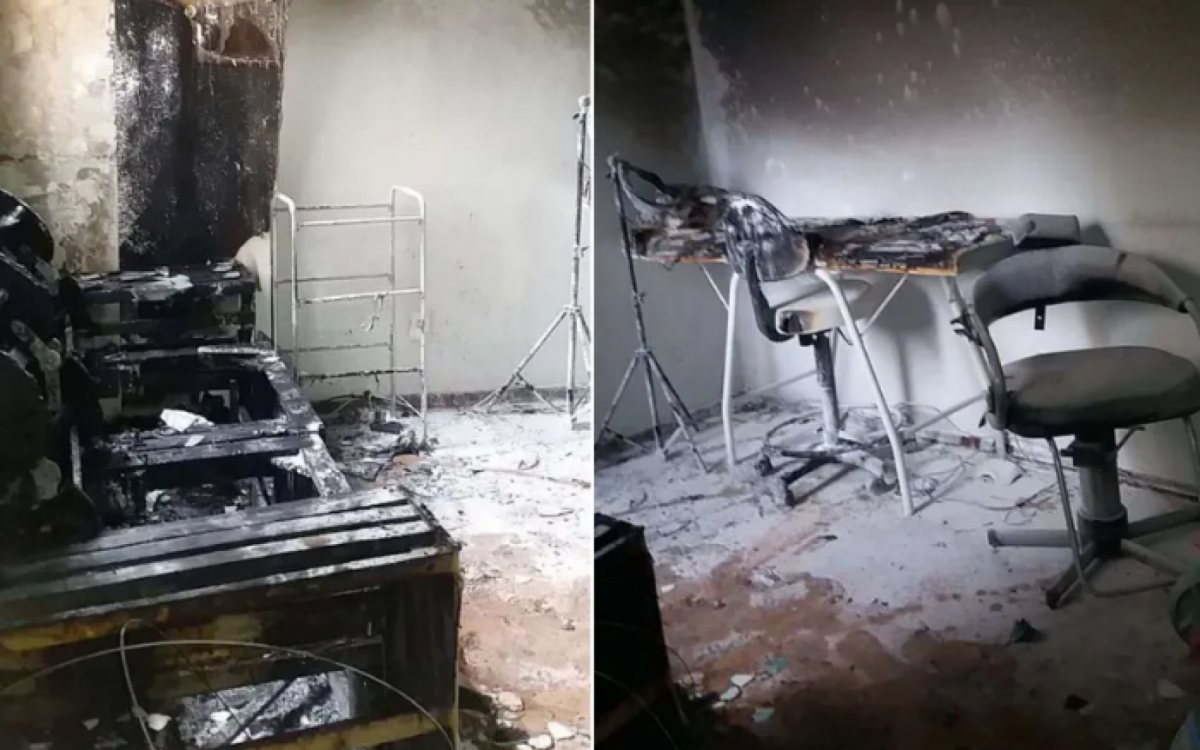 Mulher conseguiu sair do im&oacute;vel incendiado em Nova Friburgo com os dois beb&ecirc;s, sem ferimentos