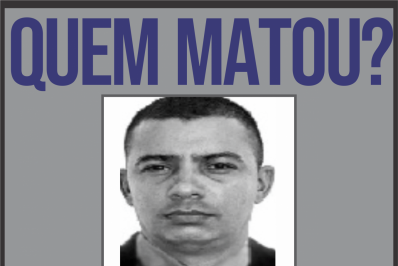 Cartaz pede ajuda na identificação dos responsáveis por balear e matar PM em Santa Cruz