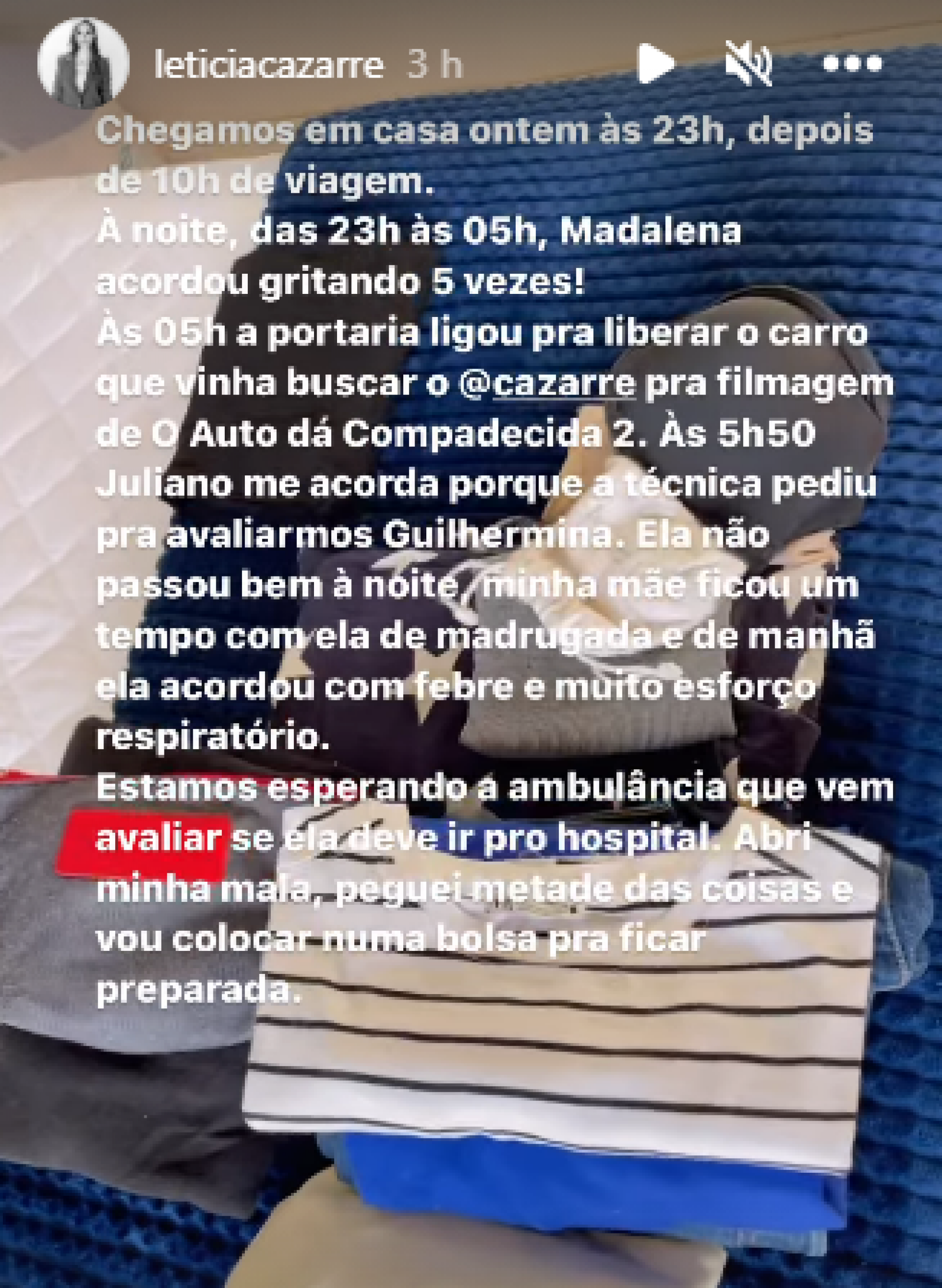 Esposa do ator Juliano Cazarré desabafa em seus stories - Reprodução/Instagram