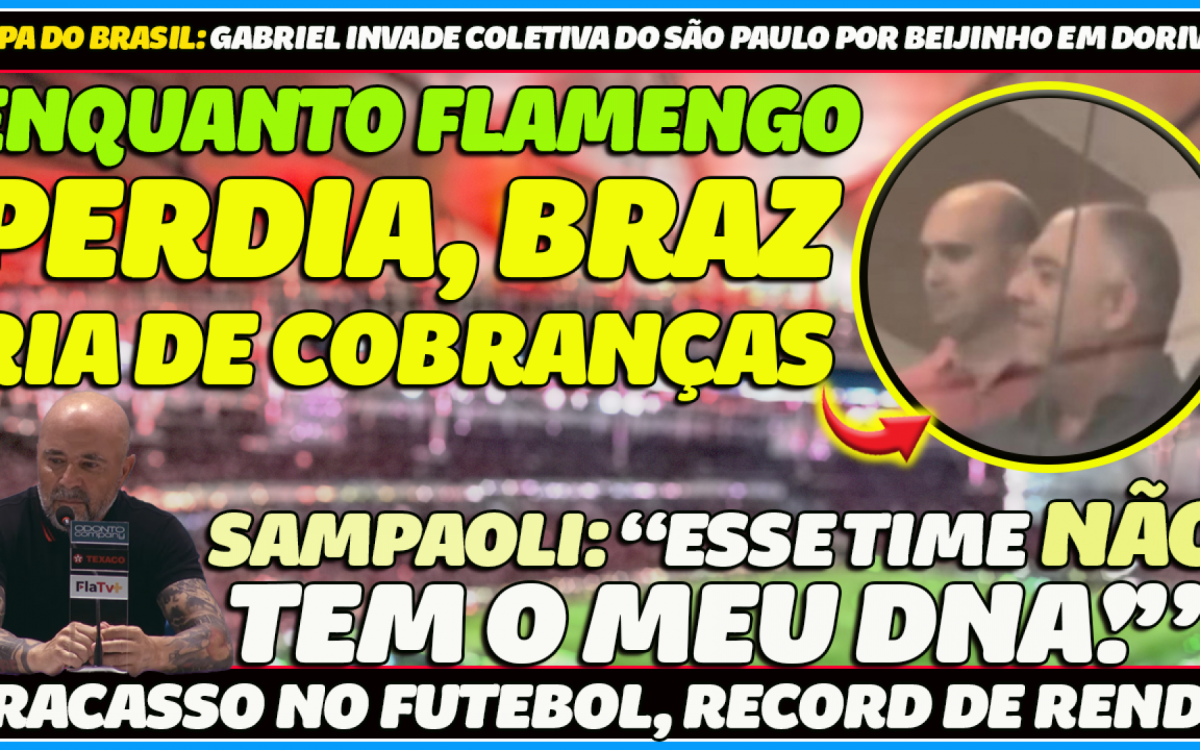 Assista: Braz ri de cobranças e define situação de Sampaoli