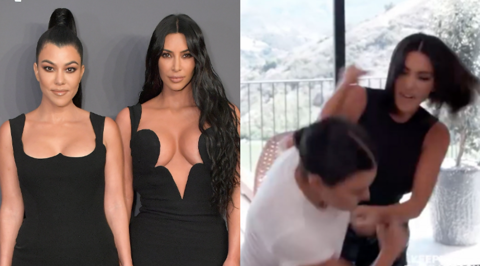 Kourtney e Kim Kardashian - Reprodução / Internet / Hulu