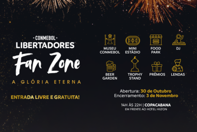 Libertadores: Conmebol anuncia 'fan zone' na praia da Copacabana na semana da final