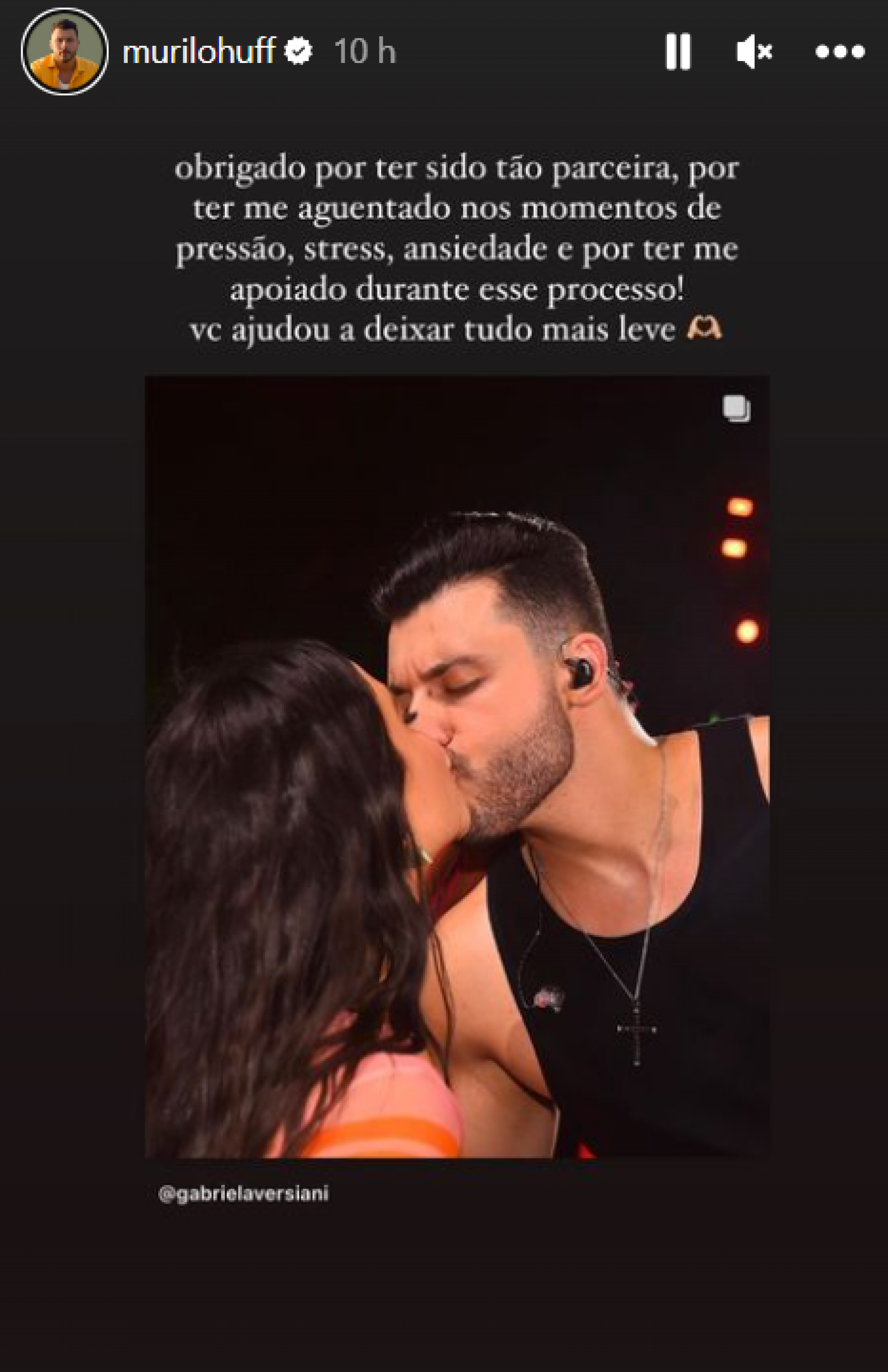 Murilo Huff desabafa sobre estresse e se declara para namorada, Gabriela Versiani - Reprodução / Instagram