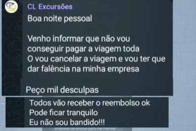 Dono de agência cancela viagem de 52 pessoas para Arraial do Cabo e desaparece: ‘peço mil desculpas’