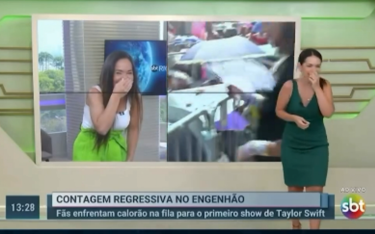 Repórter do SBT, Fabiano Martinez é chamado de 'tio' por fã de Taylor Swift - Reprodução/SBT