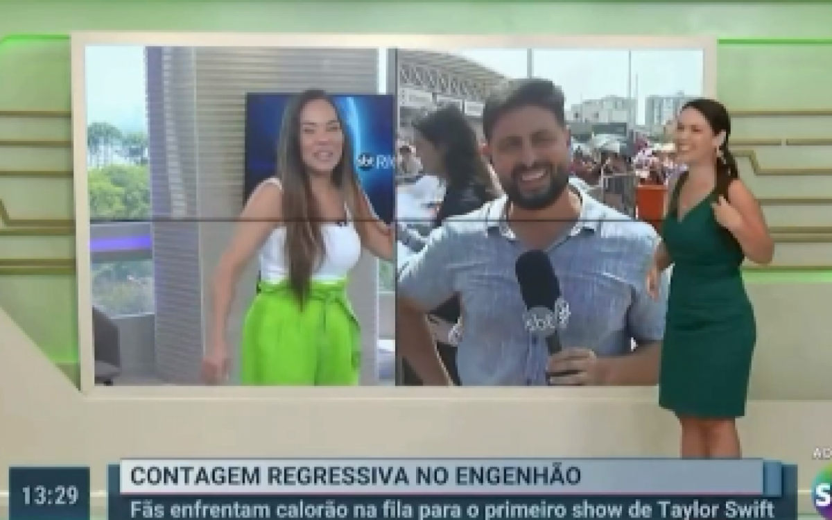 Repórter do SBT, Fabiano Martinez é chamado de 'tio' por fã de Taylor Swift - Reprodução/SBT