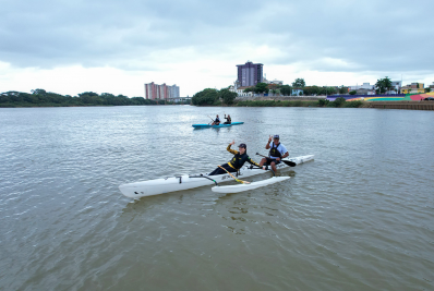 Desafio de Canoa Havaiana chama atenção pela particularidade dos botes e socialização