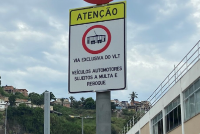 Motoristas que cometerem infrações em vias do VLT poderão ser multados