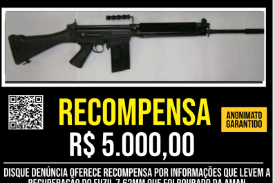 Disque Denúncia pede informações sobre envolvidos no roubo de fuzil da Academia Militar das Agulhas Negras