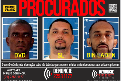 Disque Denúncia pede informações sobre homens que não voltaram para prisão após indulto de Natal e Dia das Crianças