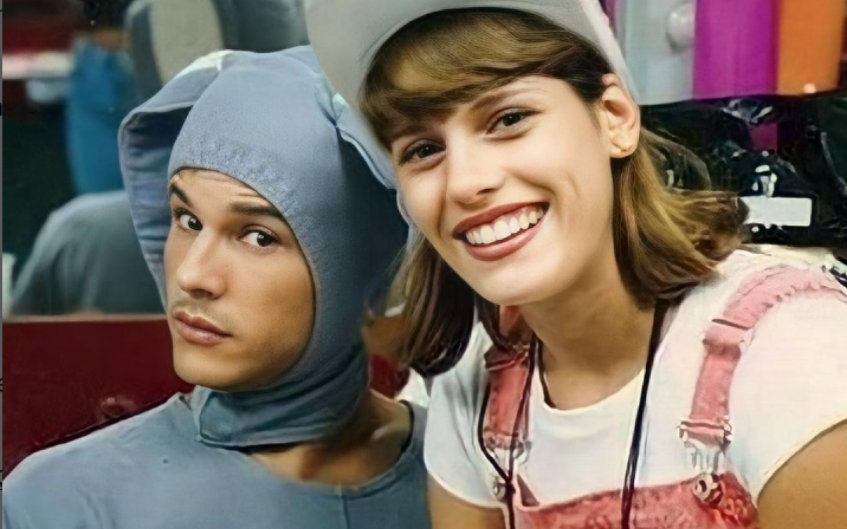 Dinho e Valéria Zopello nos anos 90 - Reprodução/Instagram