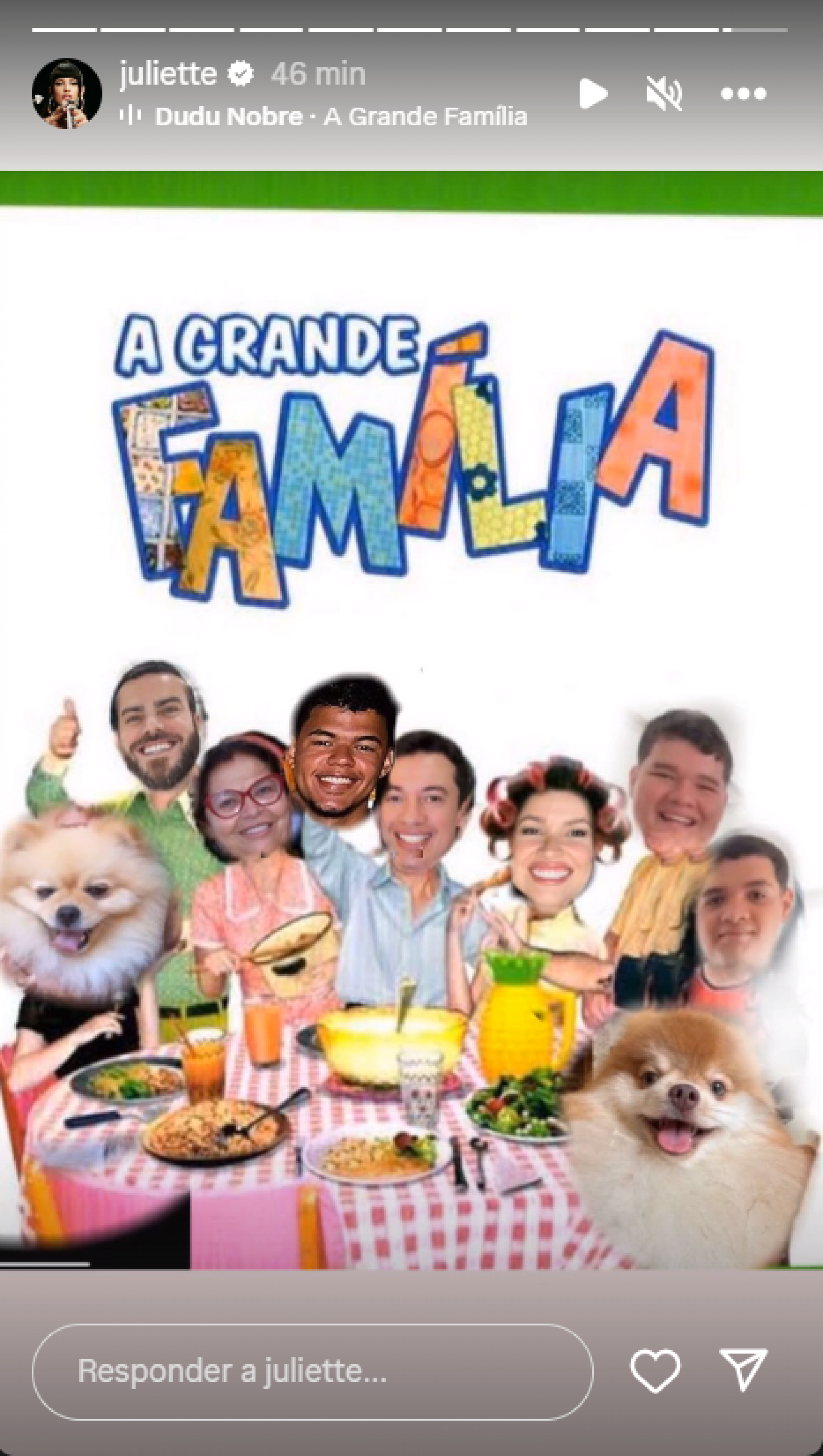 Juliette Freire brinca com seriado 'A Grande Família' - Reprodução / Instagram