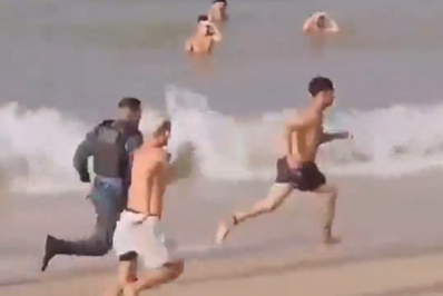 Vídeo: Após perseguição na praia, homem que tentou matar mulher é preso no Pará