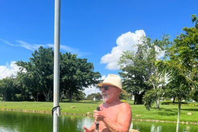 A pedido de Lula, lago do Alvorada é recuperado e presidente encerra recesso pescando