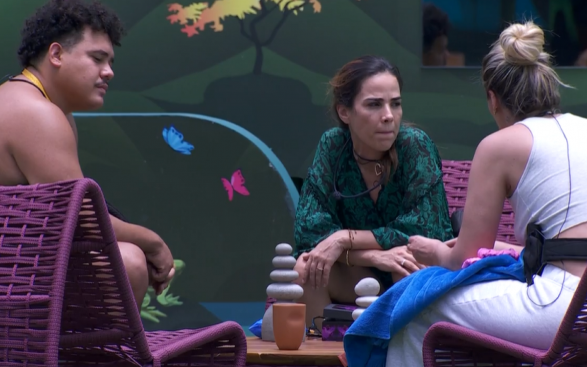 Wanessa conversa com Lucas e Yasmin no BBB 24 - Reprodução/Globo
