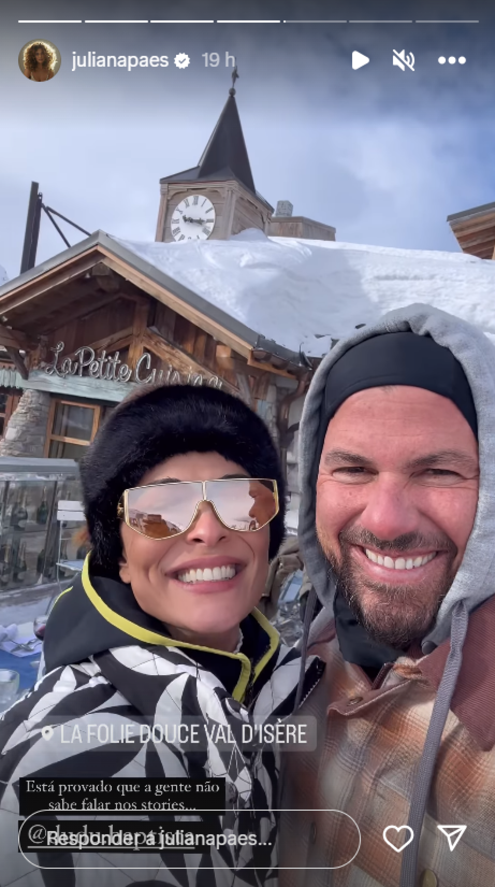 Juliana Paes estava no Club Med, em Paris, quando soube da morte do pai - Reprodução / Instagram