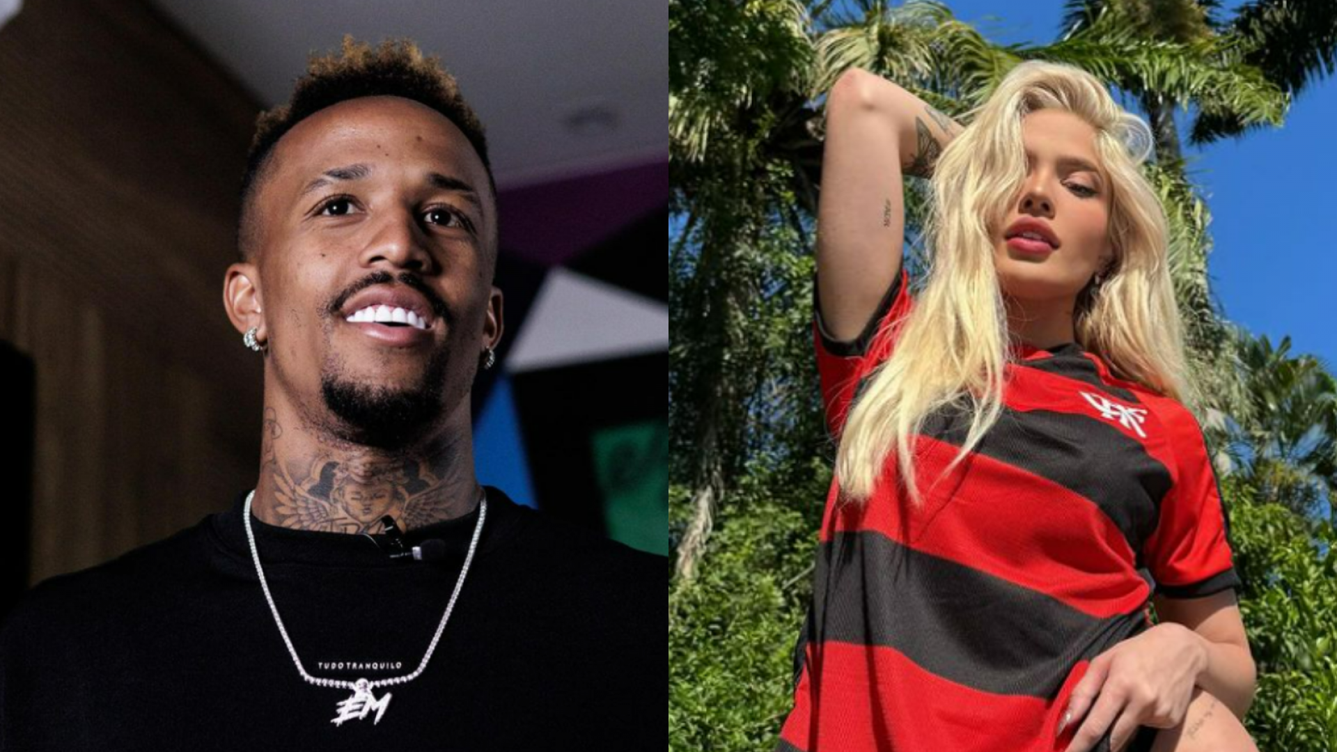 &Eacute;der Milit&atilde;o e sua ex-mulher, Karoline Lima
 - Foto: Reprodu&ccedil;&atilde;o