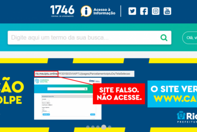 Prefeitura alerta para falso site de emissão de boletos do IPTU