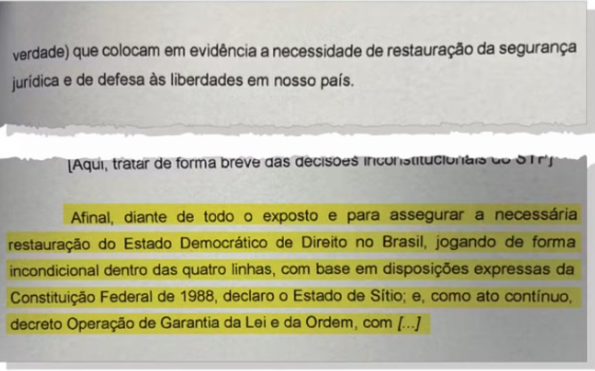 Minuta foi achada durante o cumprimento do mandado de busca e apreens&atilde;o 