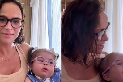 Após momento delicado na madrugada, Letícia Cazarré encanta fãs com a filha