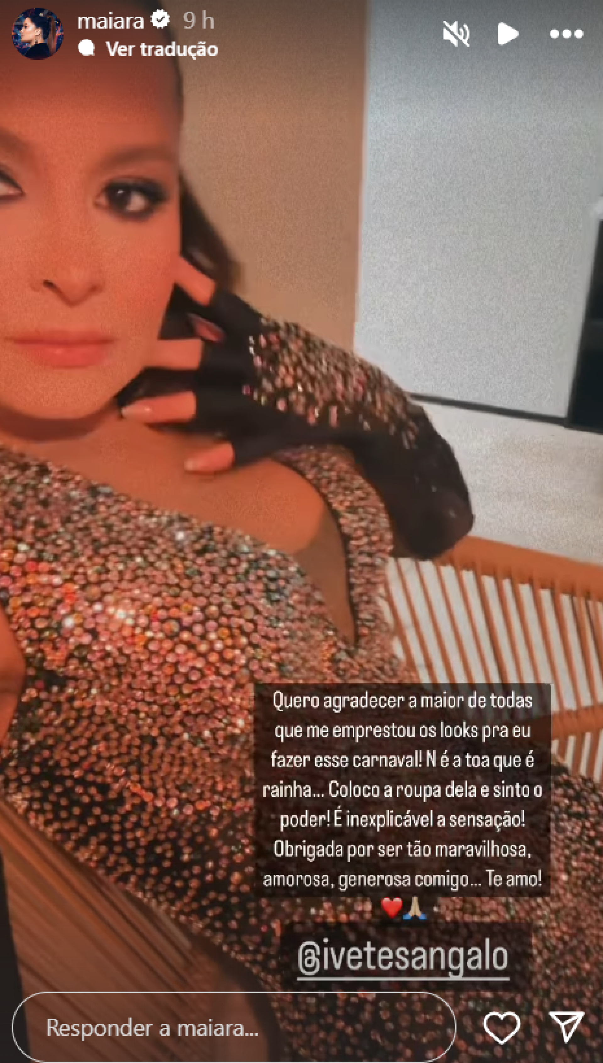 Maiara mostra macacão emprestado por Ivete Sangalo para Carnaval - Reprodução / Instagram