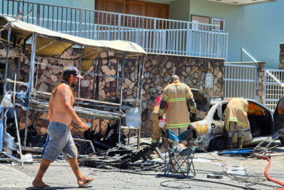 Incêndio destrói trailer de lanches no Vidigal