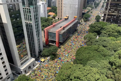 25 de fevereiro: vídeo engana que bolsonaristas ocuparam só uma quadra da Avenida Paulista