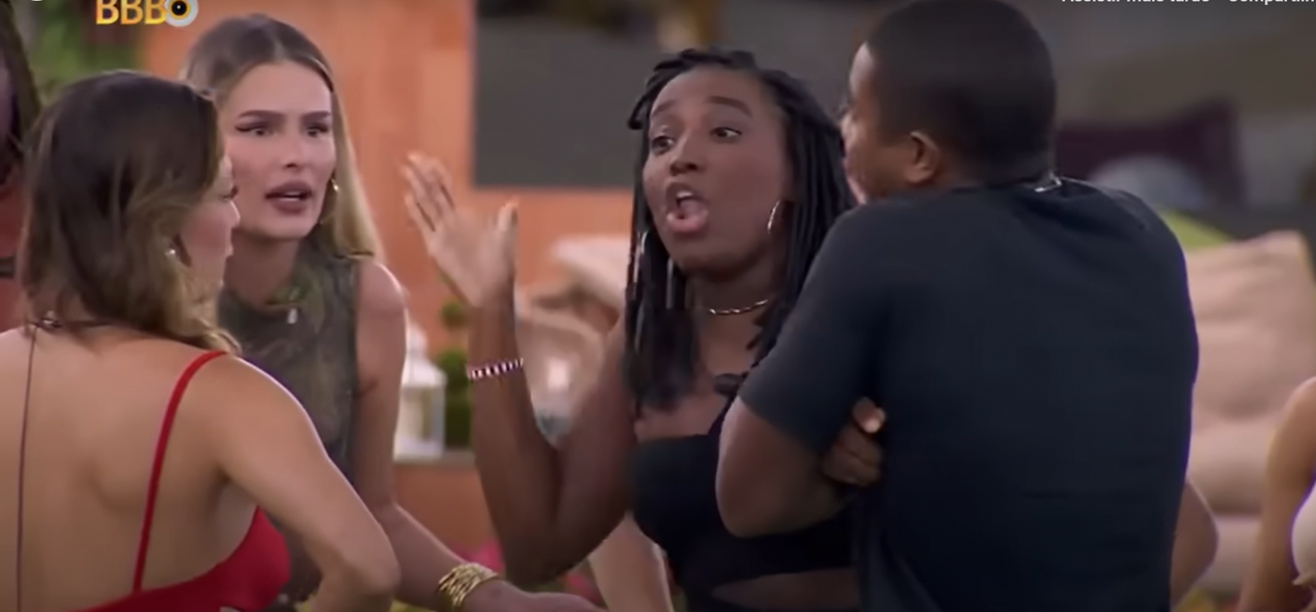 Yasmin Brunet, Leidy Elin e Davi, brigam após Sincerão do 'BBB 24' - Reprodução / YouTube