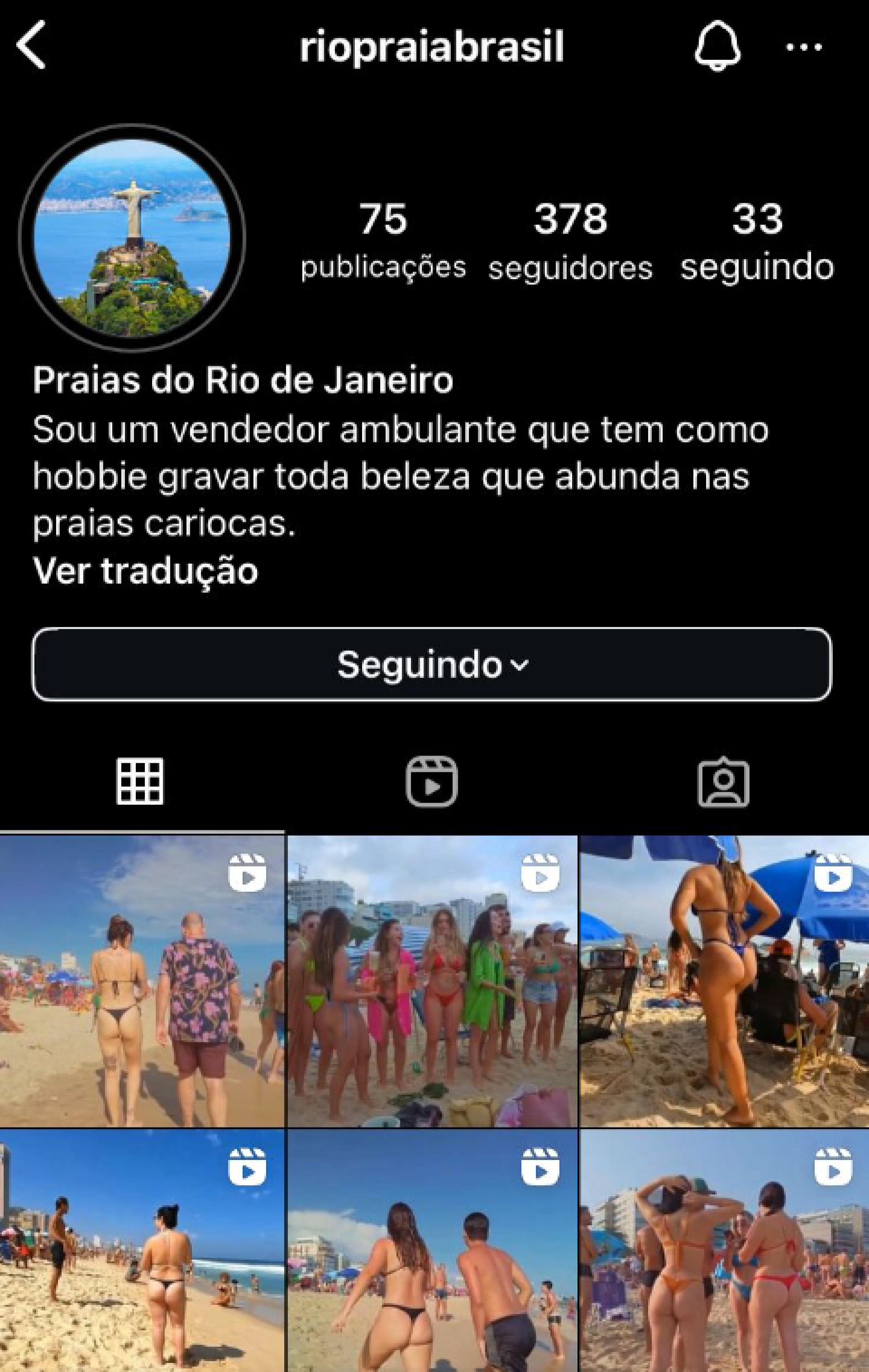 Perfil do homem nas redes sociais possui mais de 300 seguidores