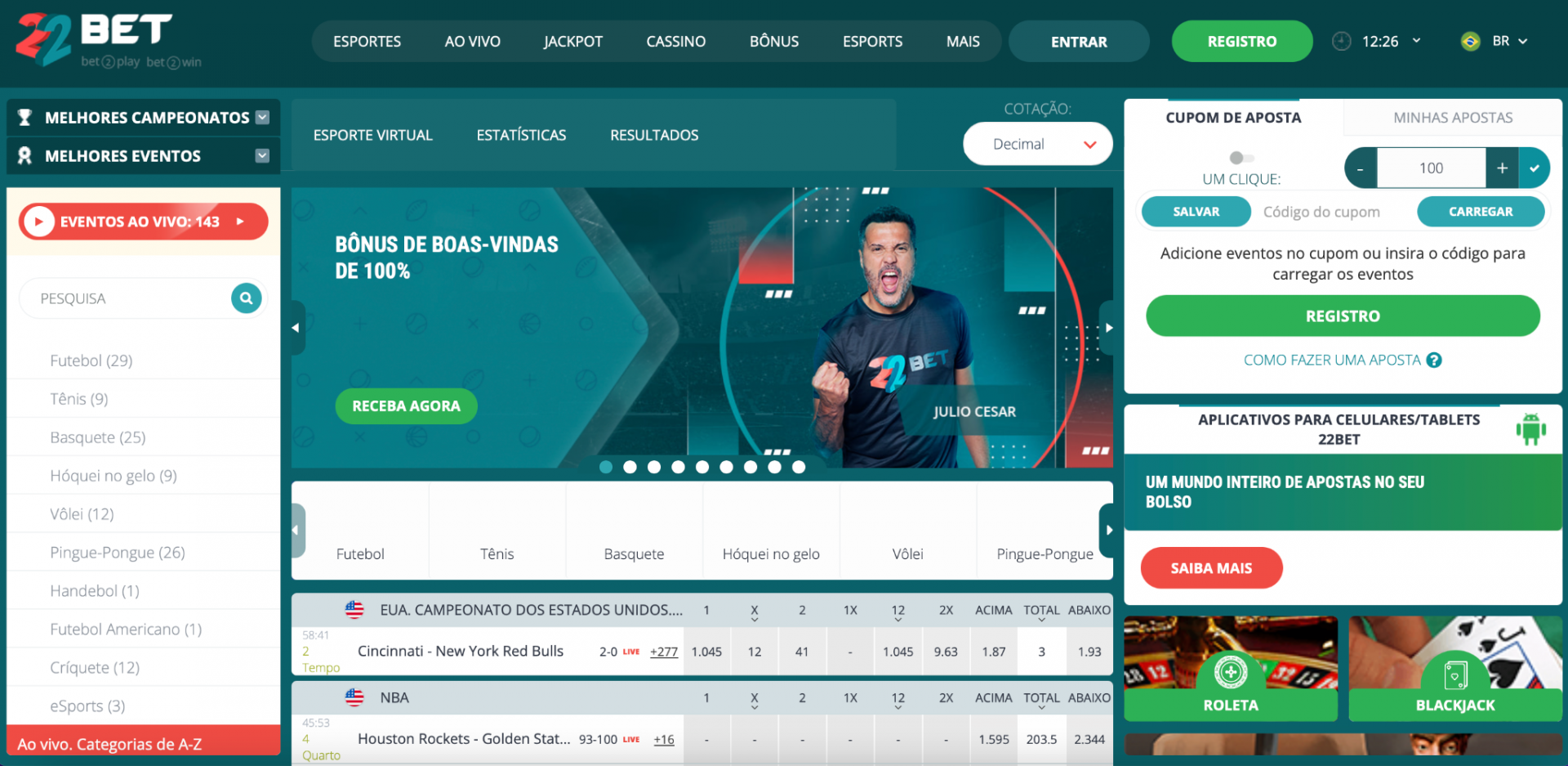 22Bet: Site de Apostas Com Maior Diversidade de Esportes - Divulga&ccedil;&atilde;o