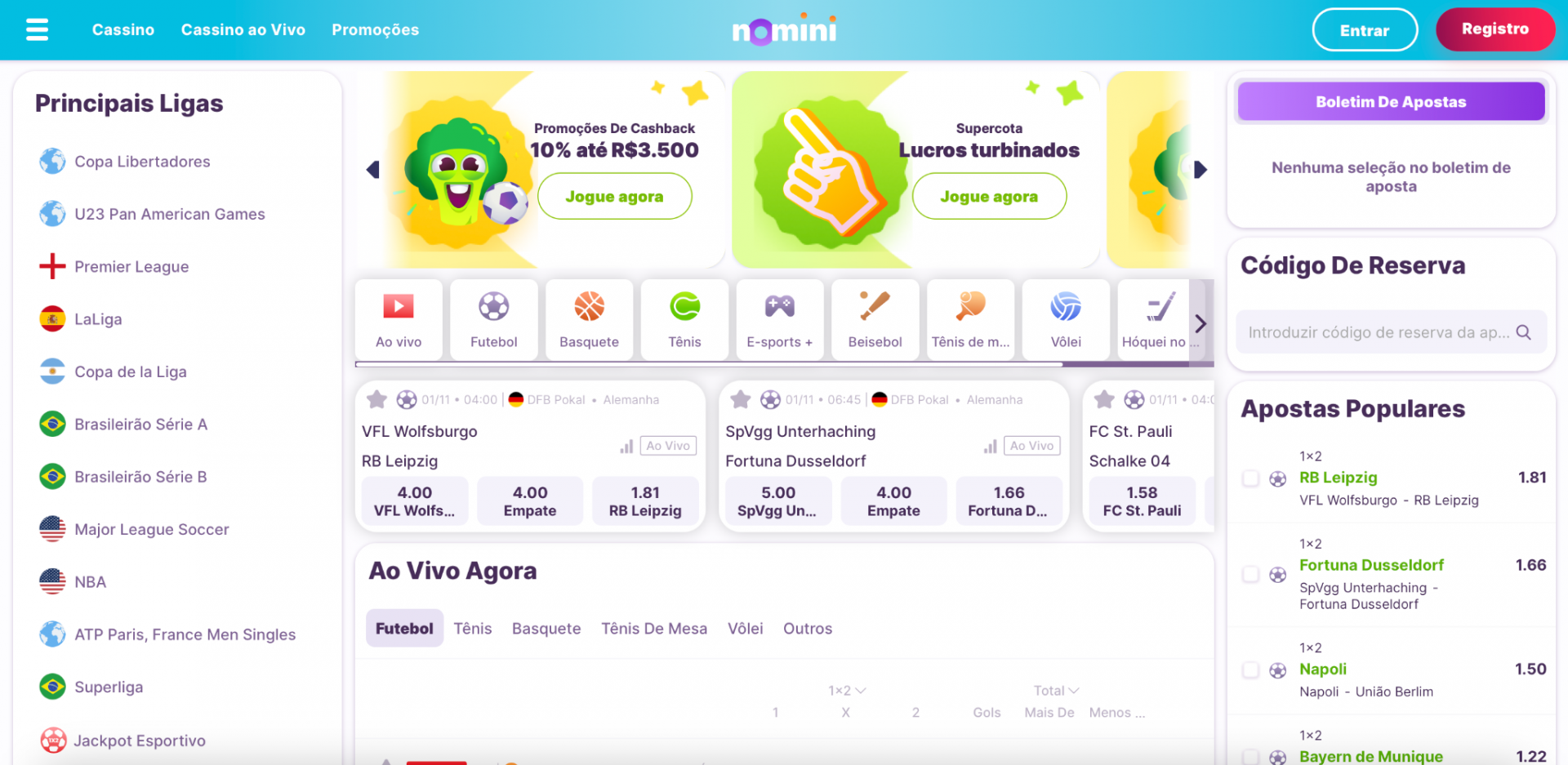 Nomini: Melhor Site de Apostas Brasileiro Com Cashback Semanal - Divulga&ccedil;&atilde;o