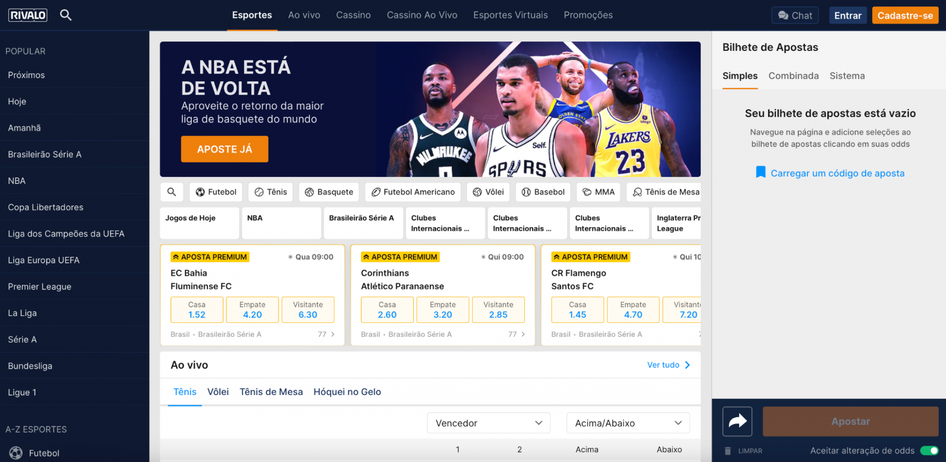 Rivalo: Melhores Odds para Apostas Combinadas - Divulga&ccedil;&atilde;o