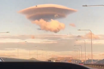 Vídeo: Nuvem com formato do MAC, de Niterói, chama atenção nas redes